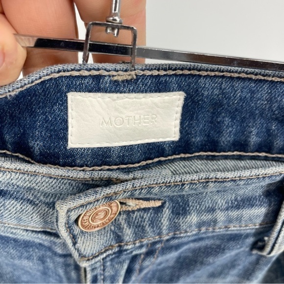 MOTHER The Stunner Ankle Step Fray Jeans Helter Skelter wash Sz‎ 31 - Picture 10 of 15